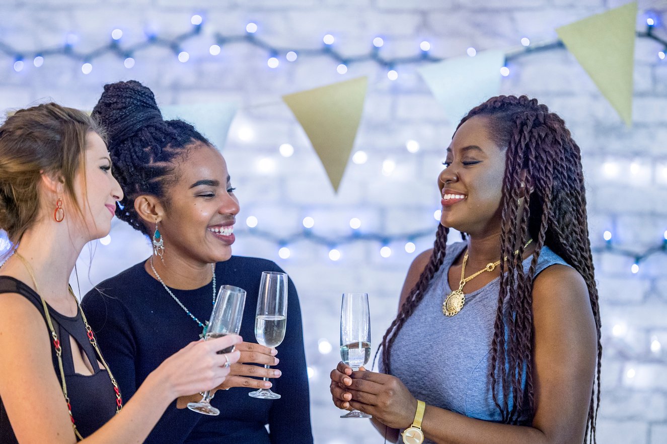 Women Drinking Wine